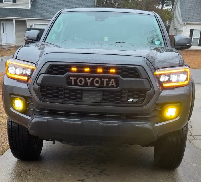 Customer photo review of TRI-COLOR TRD PRO GRILLE BADGE EMBLEM