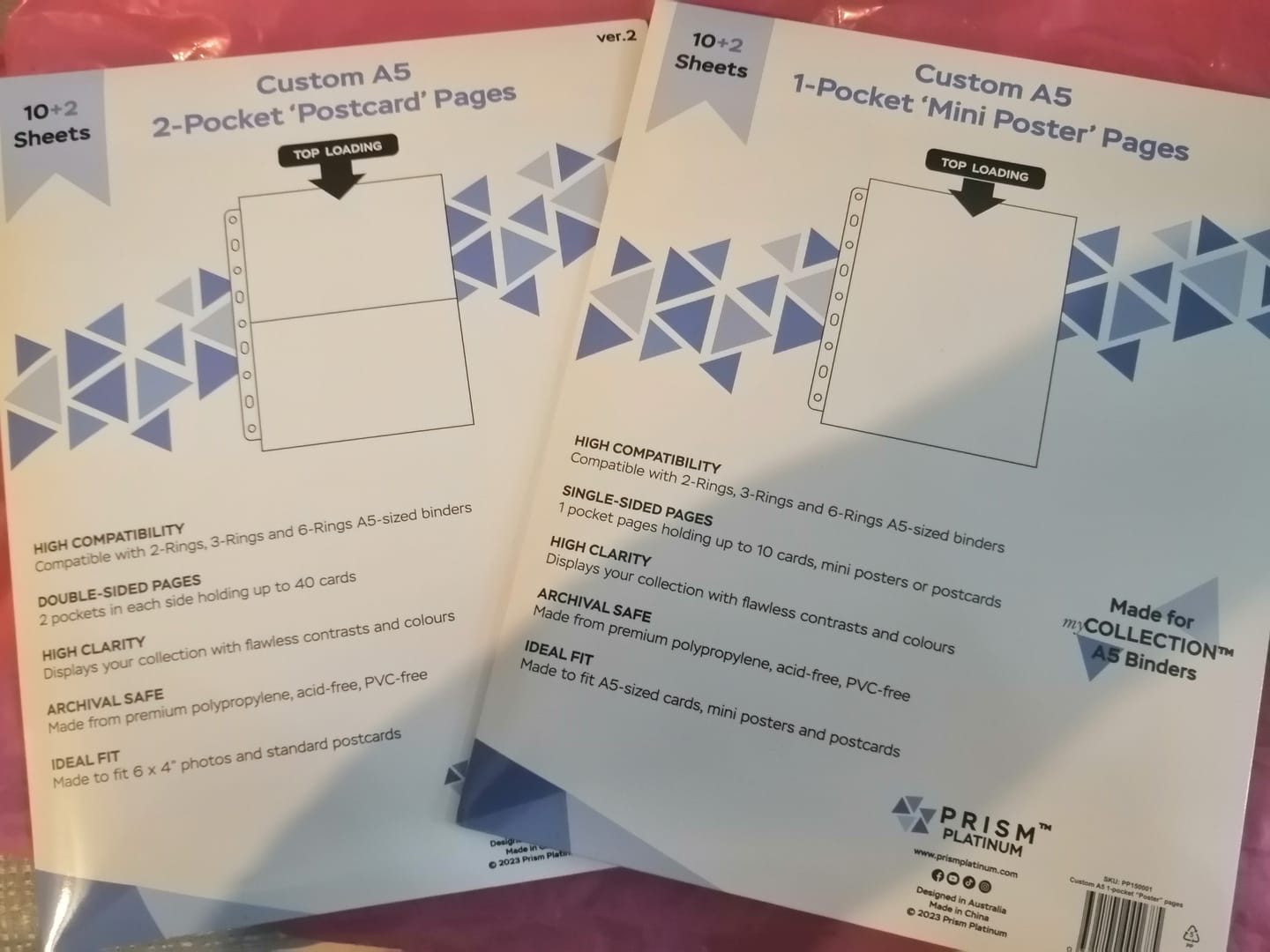 Customer photo review of [Version 2] Custom A5 pages - 1-Pocket - Mini Poster