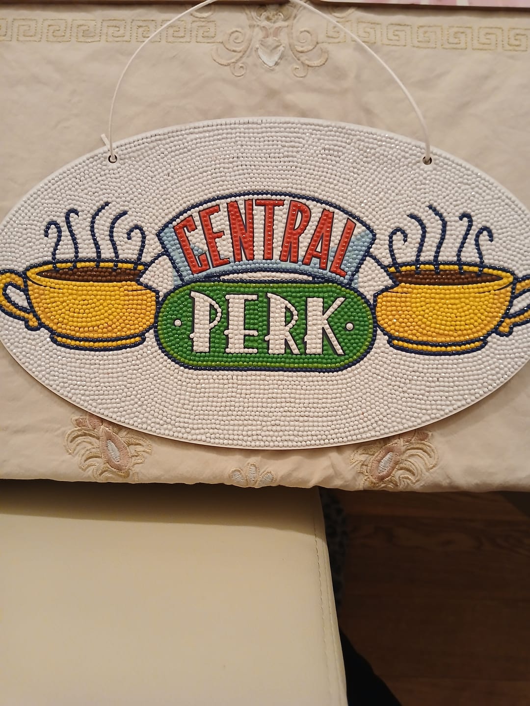 Customer photo review of "Central Perk" Wooden Hanging Decoration