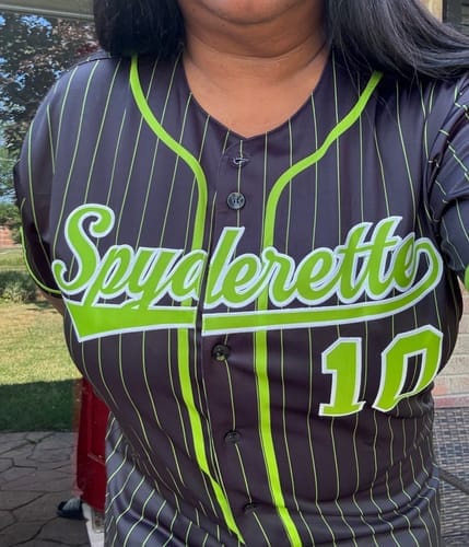 Customer photo review of Custom Black Yellow Classic Style Authentic Baseball Jersey