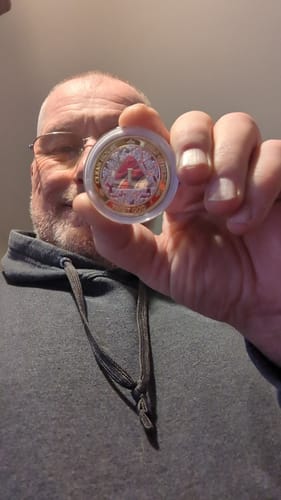 Customer photo review of 1 Year 40mm Gold & Silver AA Medallion - Bi-Plate Fancy One Year Chip/Coin