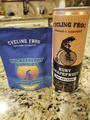 Customer photo review of Huckleberry Gummies, 5mg THC + 25mg CBD