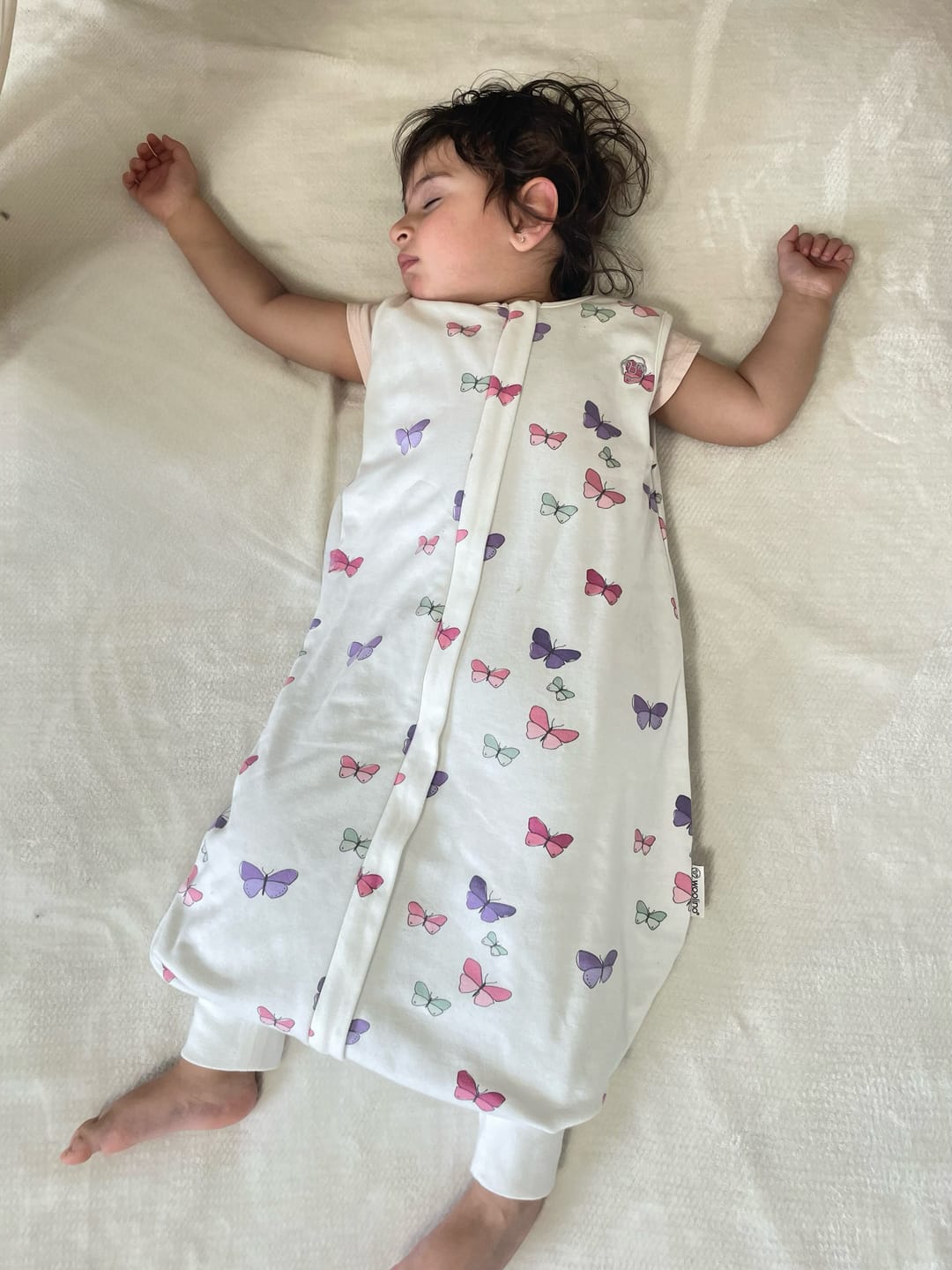 Customer photo review of 4 Season® Baby Sleep Bag with Feet, Merino Wool & Organic Cotton, Butterfly