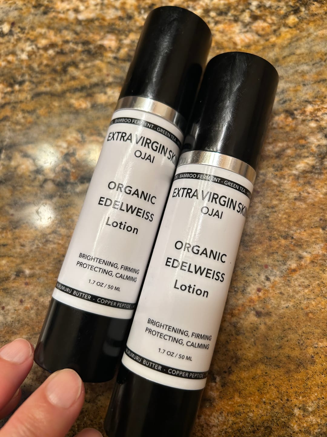 Customer photo review of Organic Edelweiss Face Lotion — 1.7 oz.