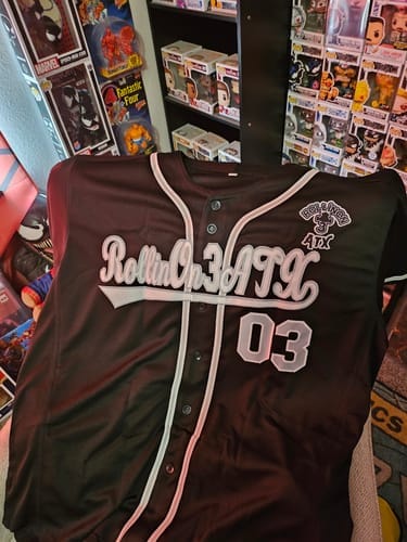 Customer photo review of Custom Black Red-White Classic Style Authentic Baseball Jersey