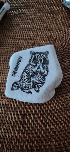 Customer photo review of 12/15 Stuks Santorini Schilderstenen 3-8 cm 1,5 KG Happy Stones + QR Codes voor de App