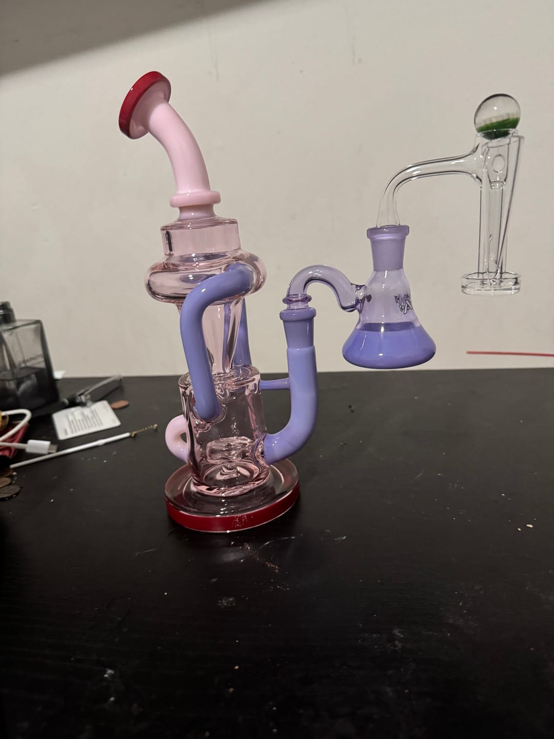 Customer photo review of 10" AFM Glass Palermo Double Glass Recycler Dab Rig