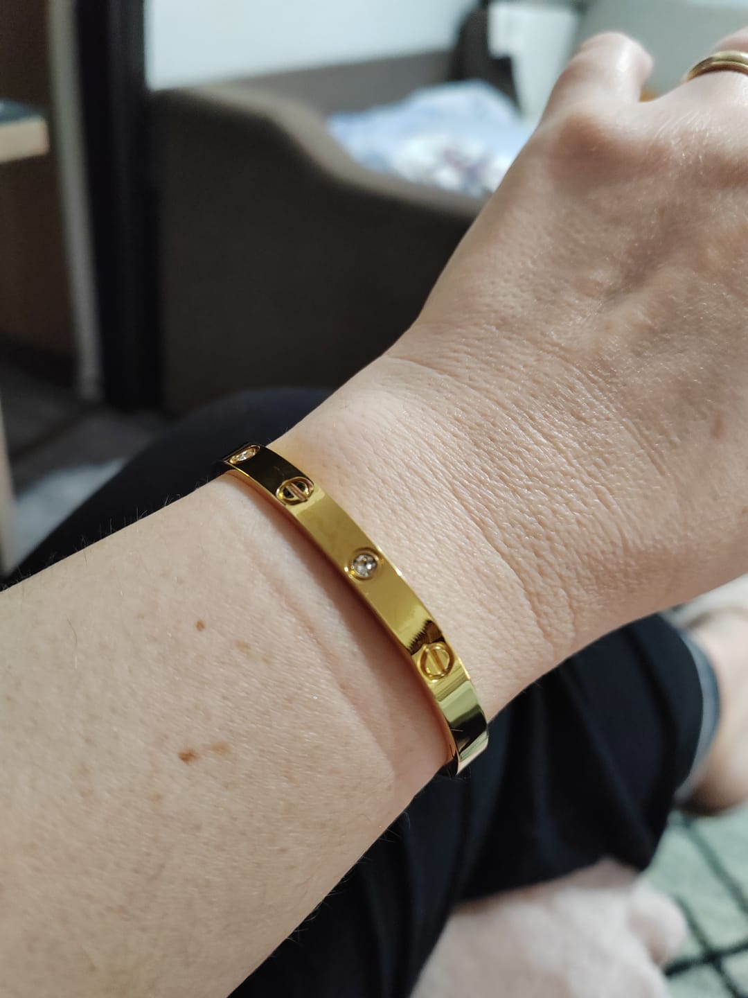 Customer photo review of Bratara Love - Auriu