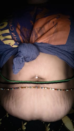 Customer photo review of *Selling Fast* Happy African Lux Waist Beads