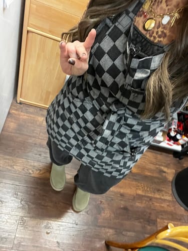 Customer photo review of Checkered Apron PRE ORDER