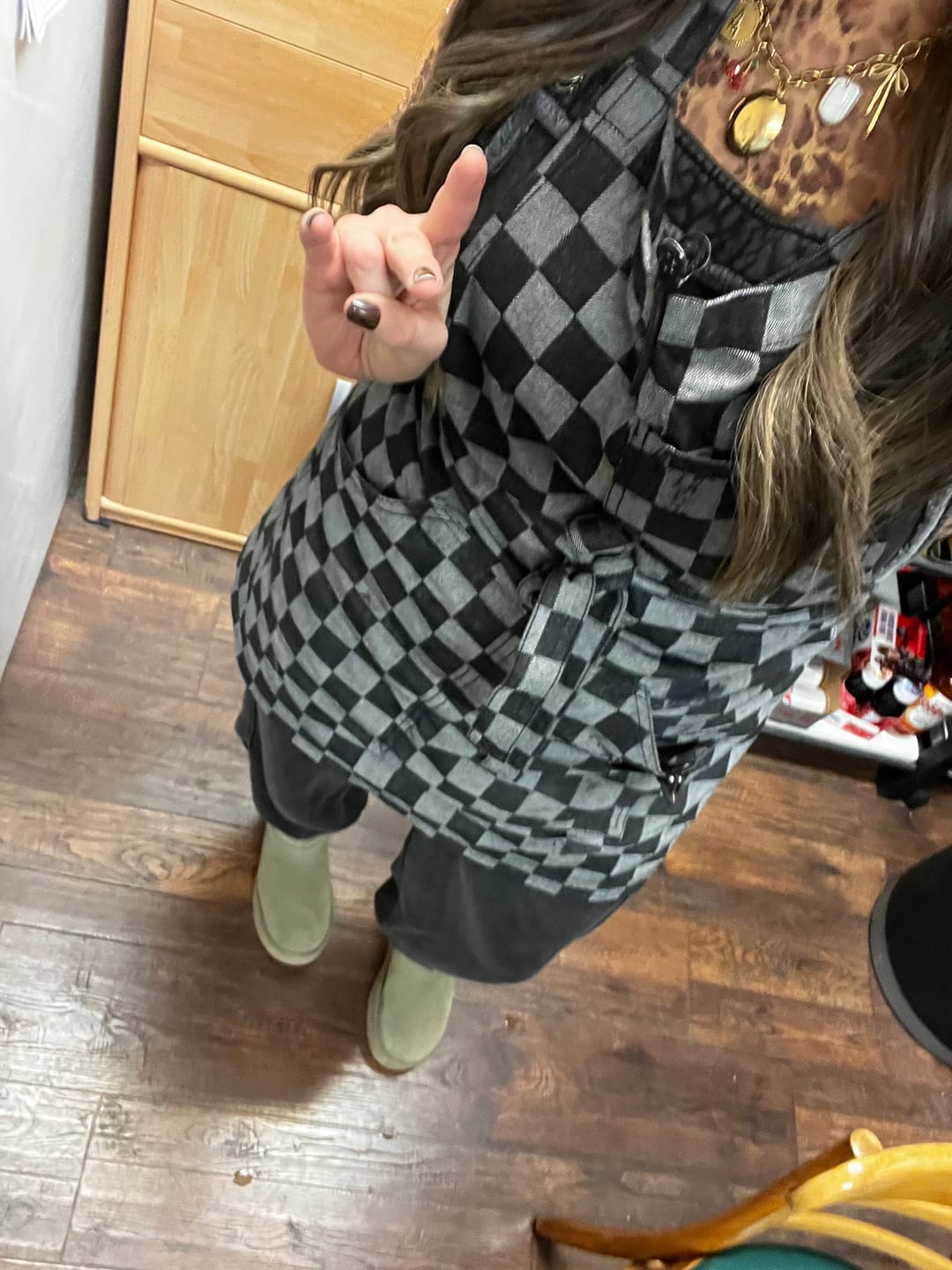 Customer photo review of Checkered Apron PRE ORDER
