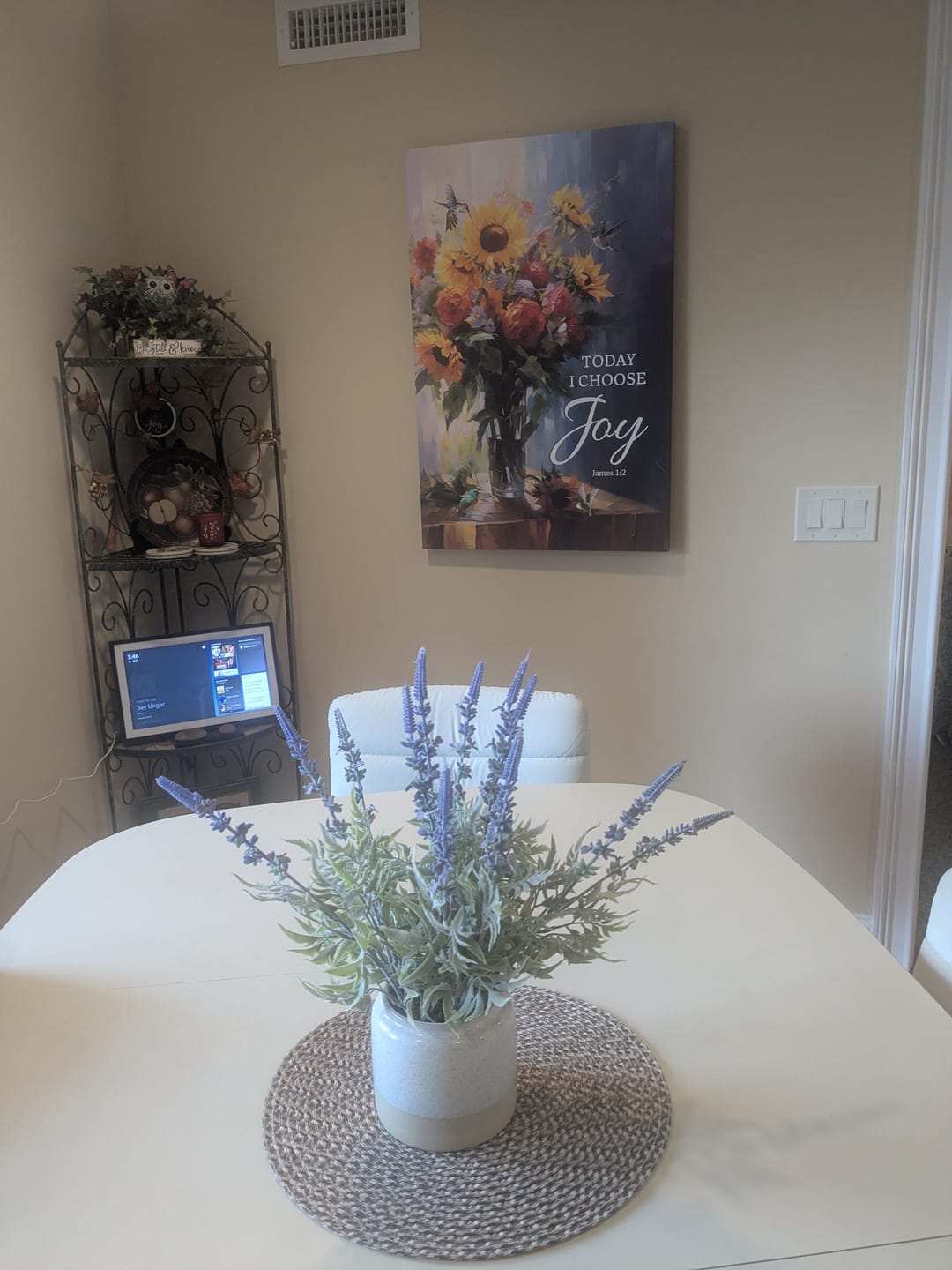Customer photo review of Today I Choose Joy, Hummingbird Sunflower, Wall Art Canvas