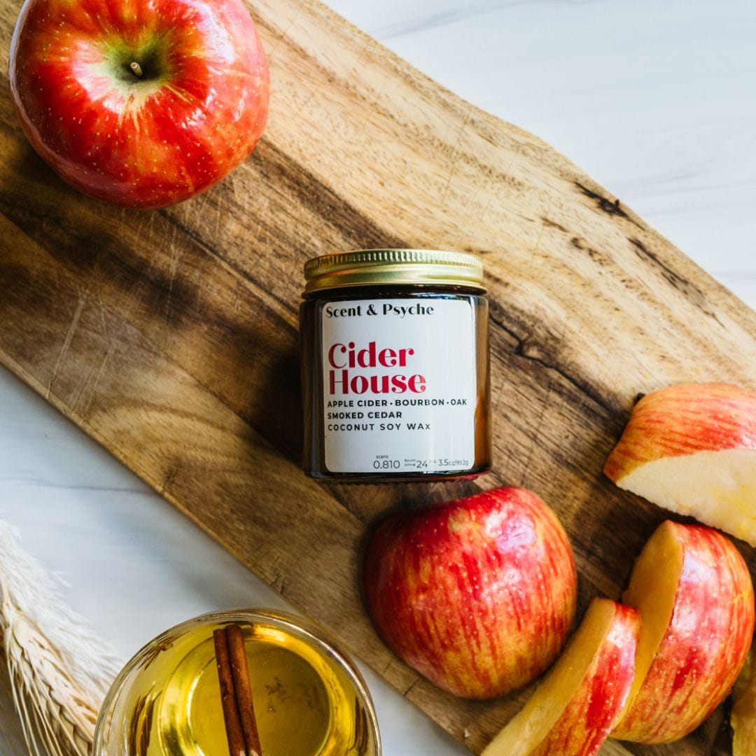Customer photo review of Cider House Scented Candle   - 4oz Amber Jar