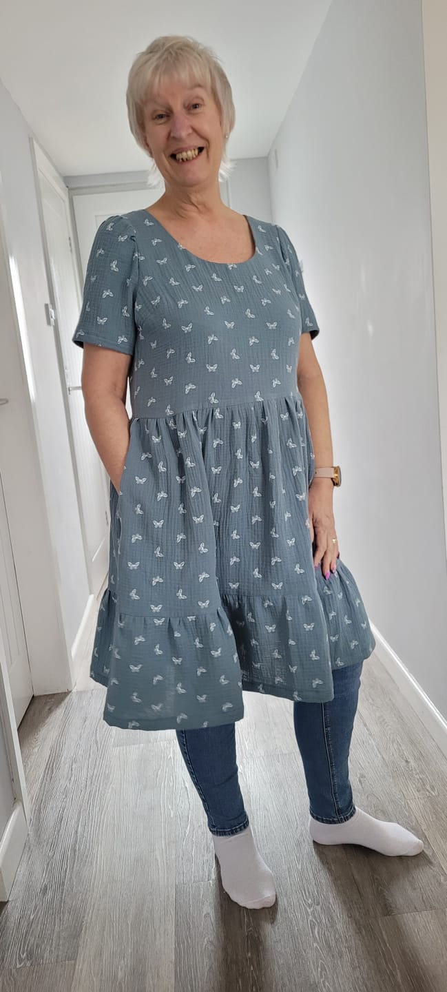 Customer photo review of All Over Butterflies Double Gauze Fabric