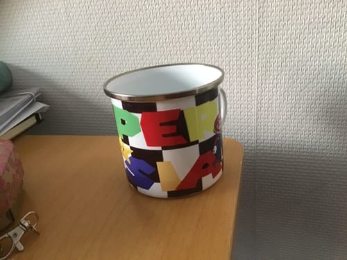 Customer photo review of 360ml (12oz) Emaille Mok Wit voor sublimatie