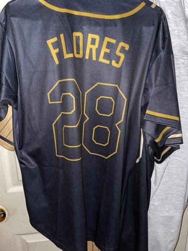 Customer photo review of Custom Pinstripe Baseball Jerseys Personalized Button-Down Shirts for Teams
