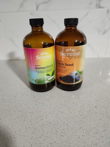 Customer photo review of Soursop Bitters & Black Seed Bitters Bundle
