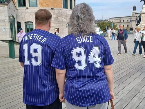 Customer photo review of Custom Mens Personalized Pinstripe Baseball Jersey Team Sport Uniforms