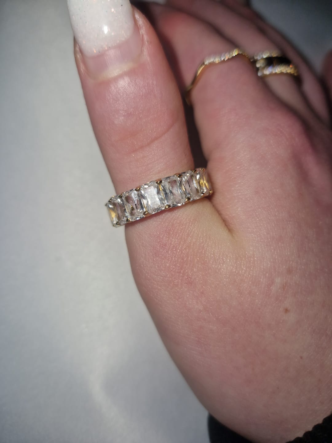Customer photo review of Cube Stones Ring | 18K vergoldet
