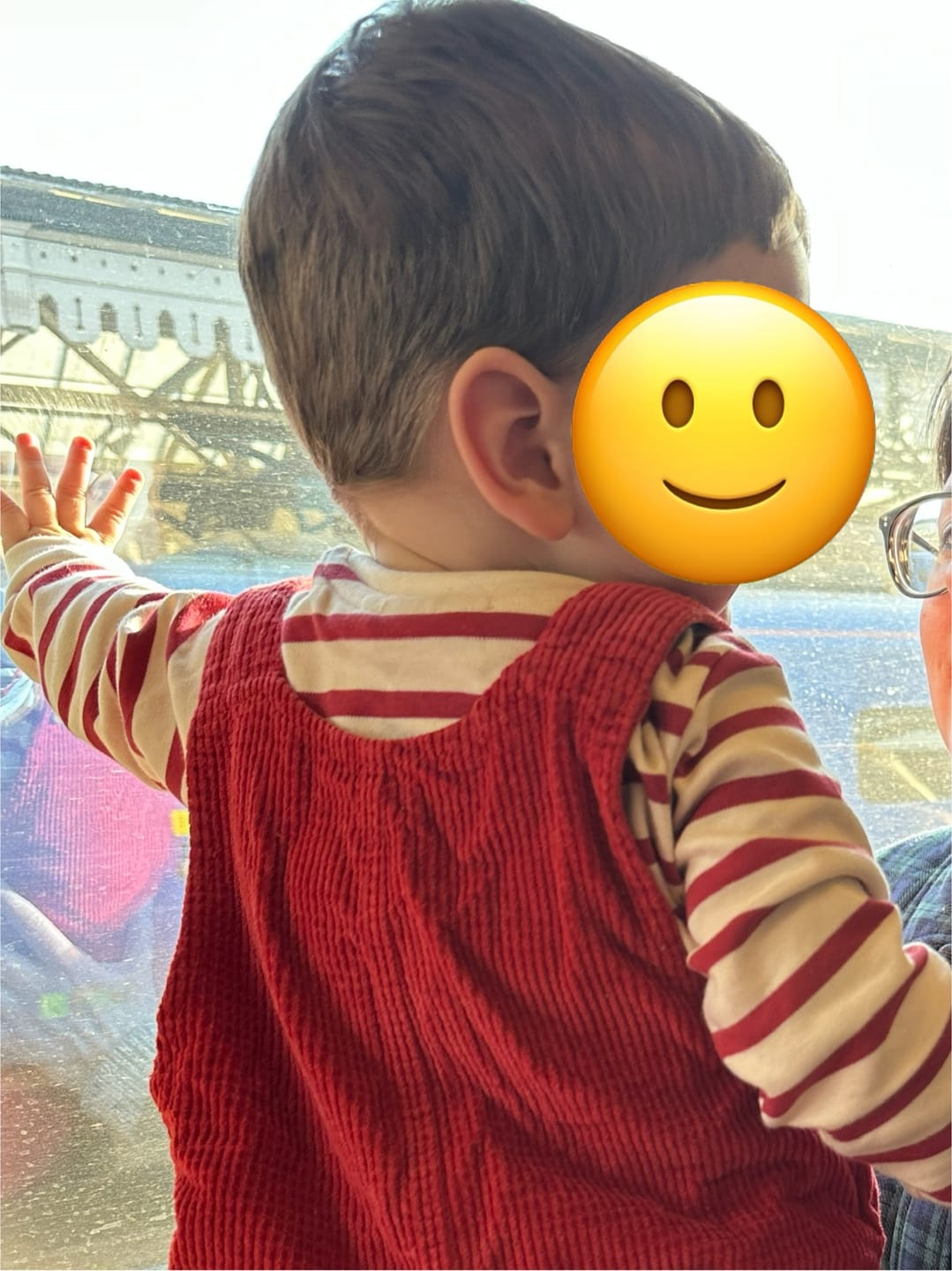 Customer photo review of Stripes Forever Soft Red Long Sleeve T-Shirt