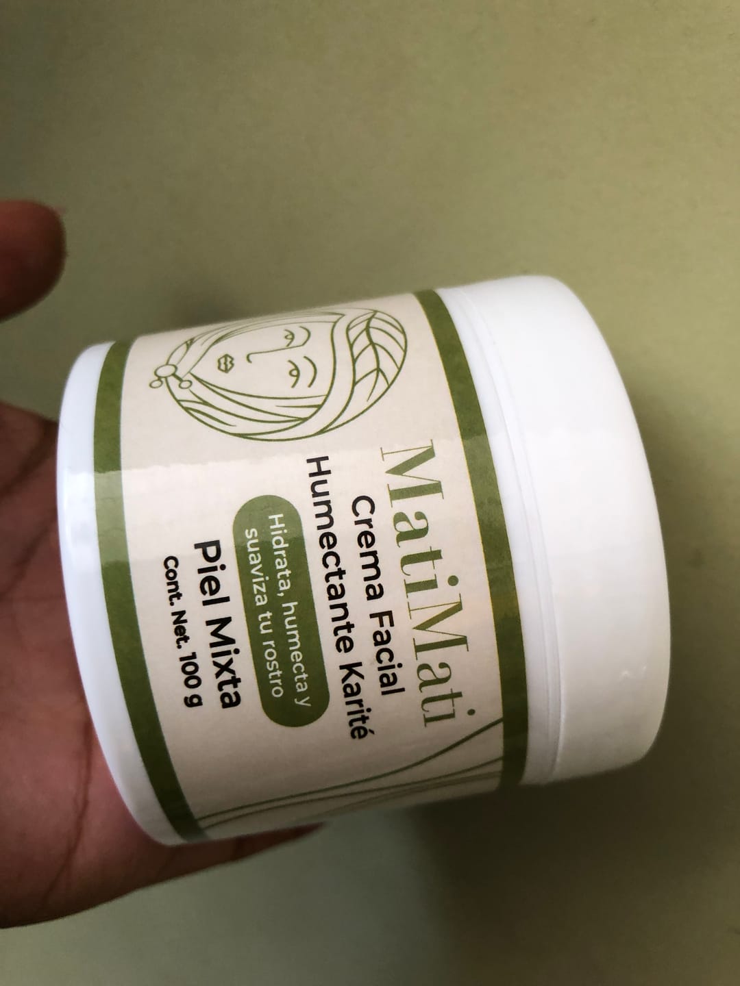 Customer photo review of Crema Facial Humectante Karite