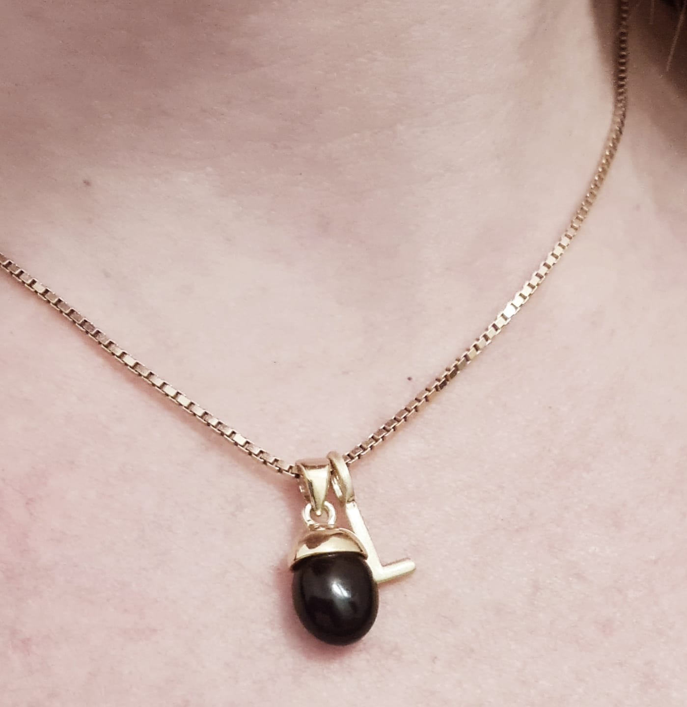 Customer photo review of Berlock Trumlad Svart Onyx Guld