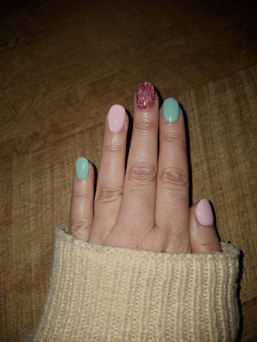 Customer photo review of Baby Pink Dipping Powder