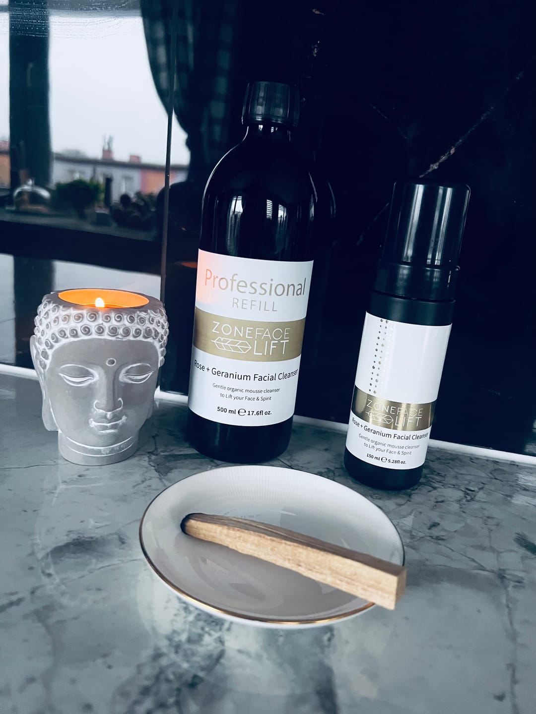 Customer photo review of Rose + Geranium Foaming Facial Cleanser