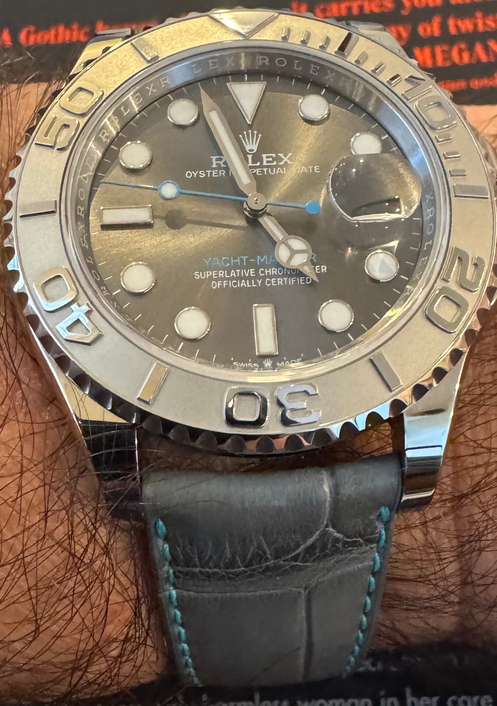 Customer photo review of Matte Grey Alligator