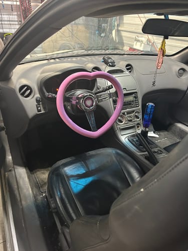 Customer photo review of Heart Shaped Chrome Steering Wheel 350MM