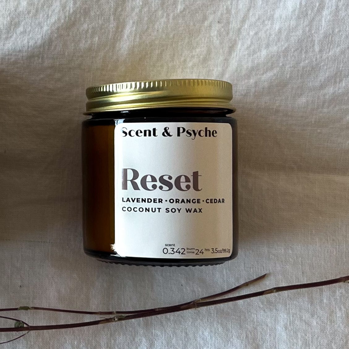 Customer photo review of Reset Scented Candle   - 4oz Amber Jar