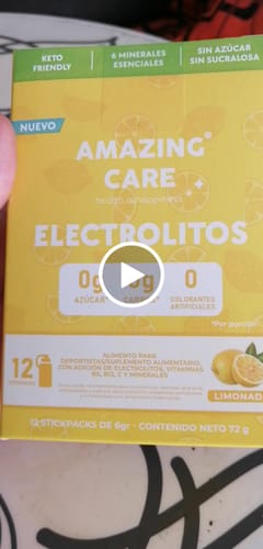 Customer video review of Pack 3x Electrolitos Sabor Limonada (36 sticks)