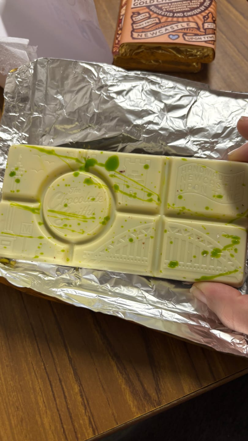 Customer photo review of Pistachio Cannoli Inspired What D'Yee Want Wednesday Bar