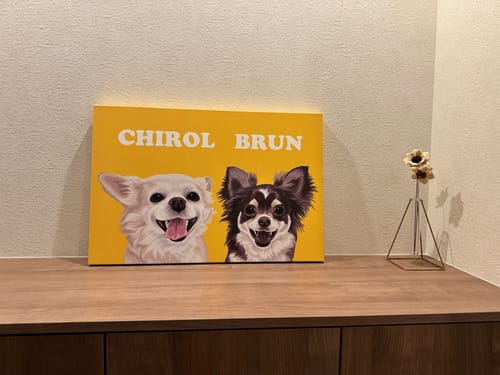 Customer photo review of Petcanva©オーダーメイド ペット似顔絵