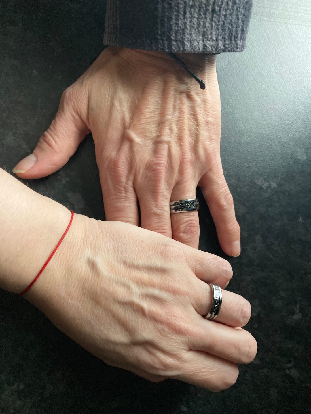 Customer photo review of The Loving Heartbeat Wonder Ring Set