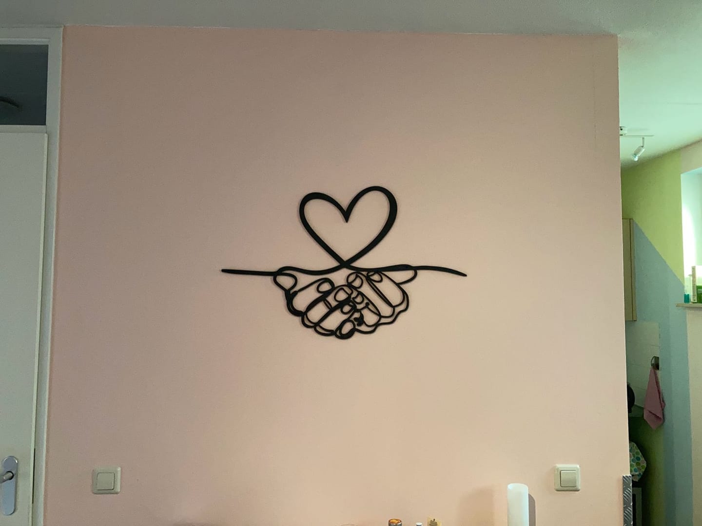 Customer photo review of Wanddecoratie | Hart in handen