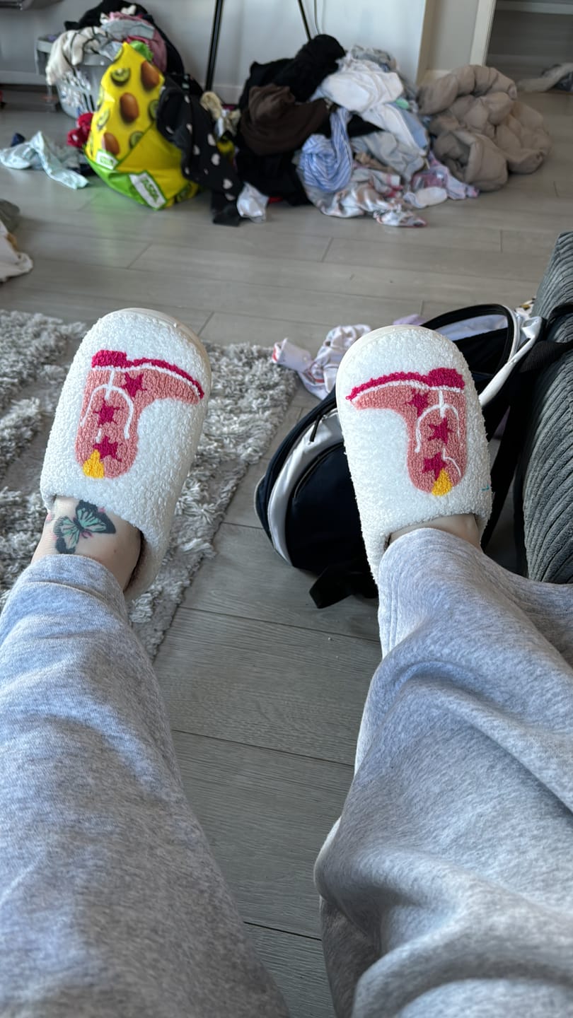 Customer photo review of Cowboy Boots Slippers