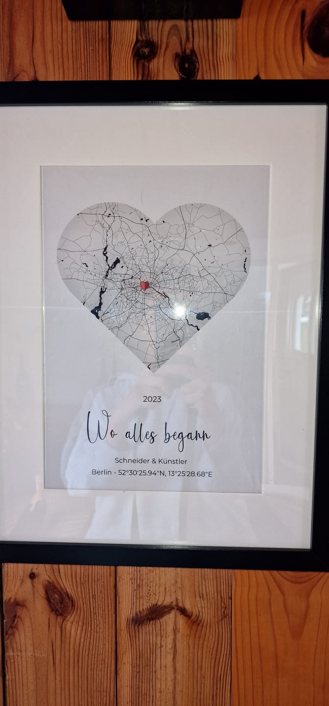 Customer photo review of "Unser Ereignis" - Personalisierte Acryltafel