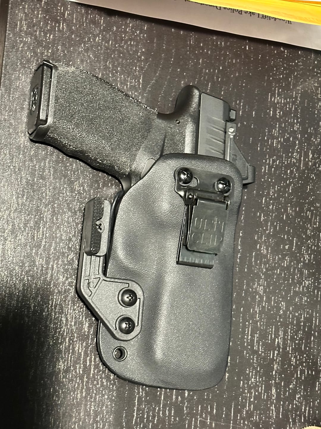 Customer photo review of Breakout 2.0 IWB Holster | Rapid Access, Complete Concealment, and All-Day Comfort.