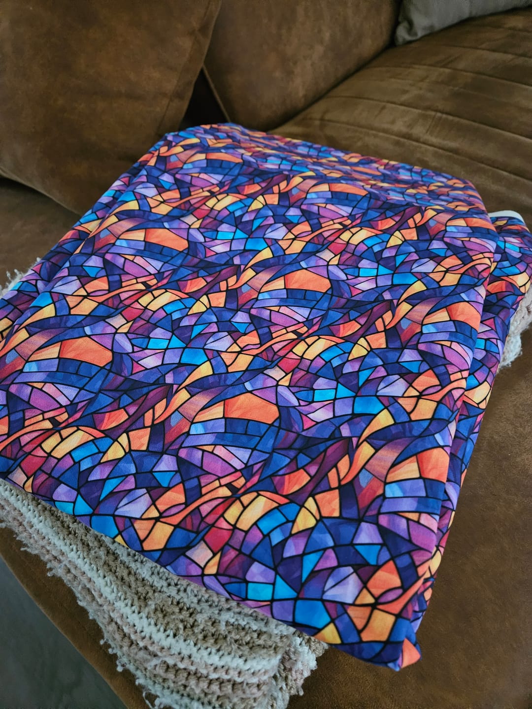 Customer photo review of Colorful Stained Glass Fabric