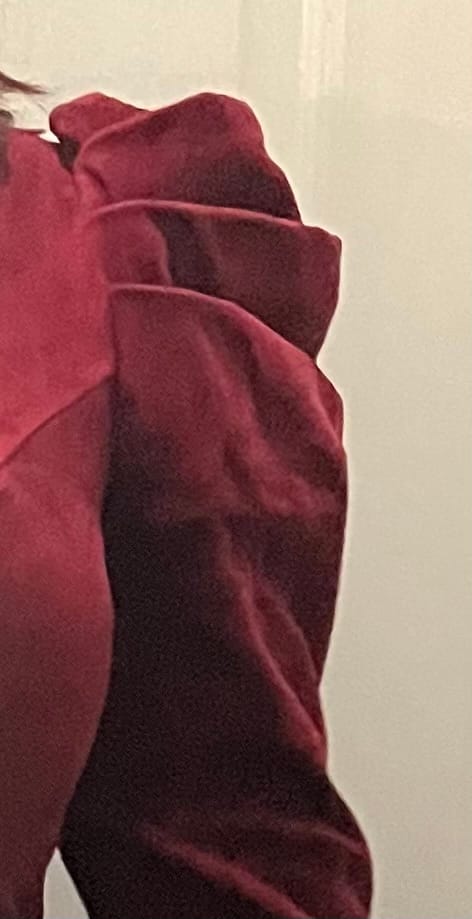 Customer photo review of Haunted Beauty Victorian Dress in Crimson
