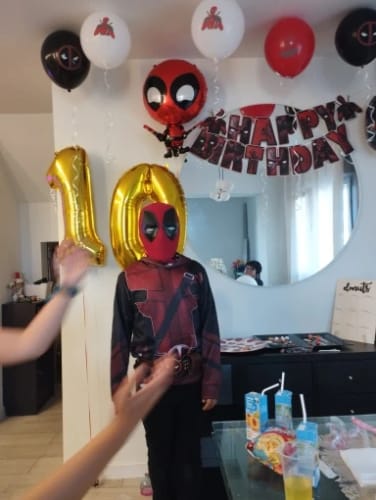 Customer photo review of [NEW] Spidey Gear™ - Deadpool Mask