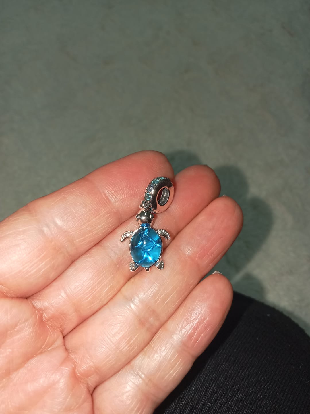 Customer photo review of Charm Tortuga Azul