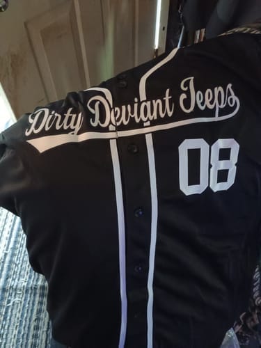 Customer photo review of Custom Navy Red-White Classic Style Authentic Baseball Jersey