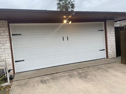 Customer photo review of Decorative Magnetic Garage Door Hardware Set