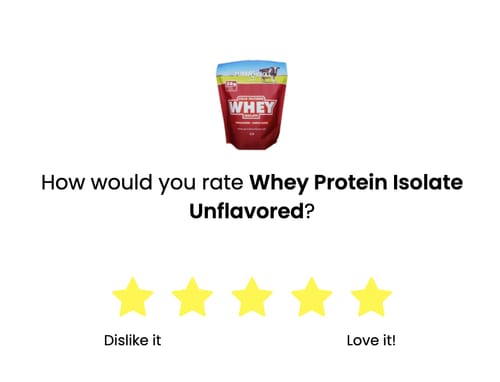 Customer photo review of Whey Protein Isolate Unflavored