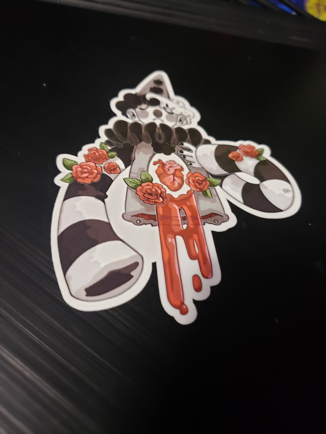 Customer photo review of Bleeding Heart Clown Stickers
