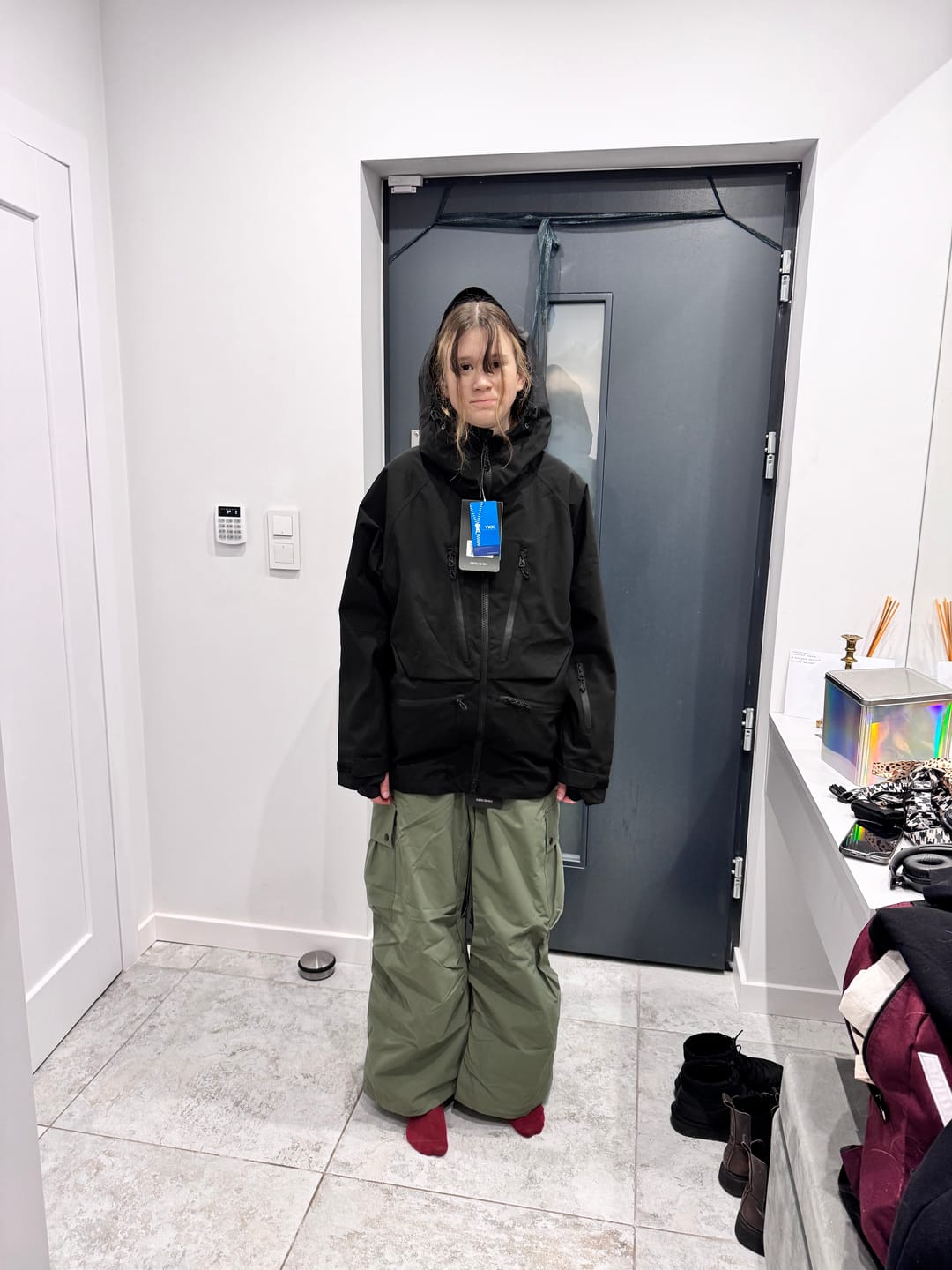 Customer photo review of Women's Pink Multifunctional Waterproof Insulated Snow Jacket