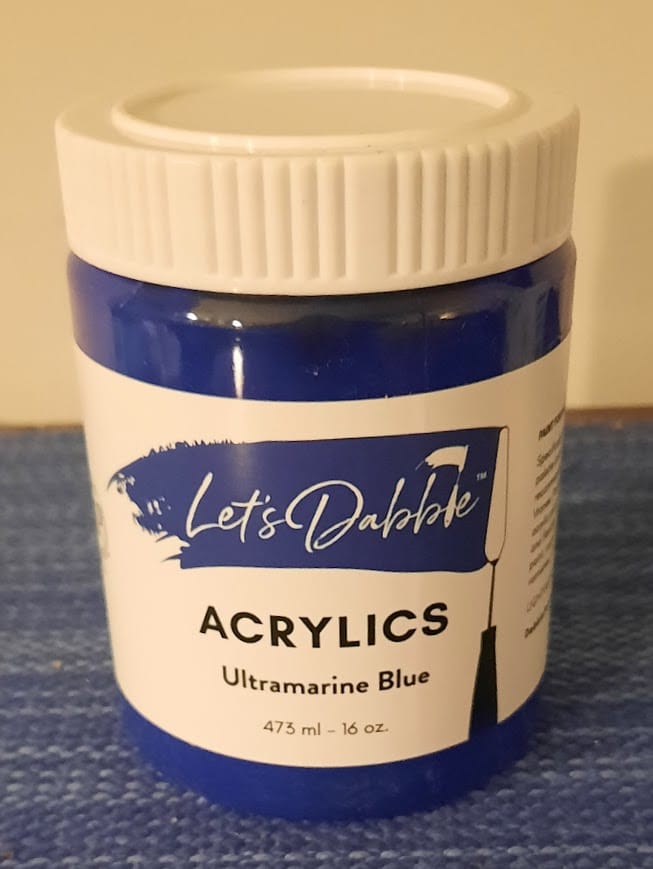 Customer photo review of Ultramarine Blue 16 oz | Thick & Creamy Acrylic Paints for Artists | DabblePaints™️