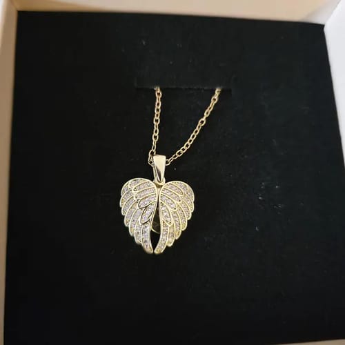 Customer photo review of [Eternal Guardian] Angel's Wings Memorial Necklace - Keeping Love in Time